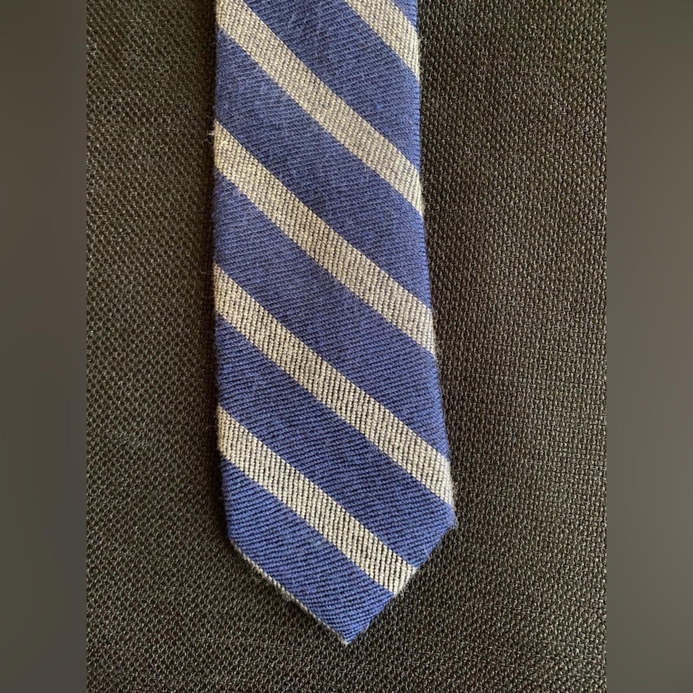 Navy and Gray Striped Men's Tie